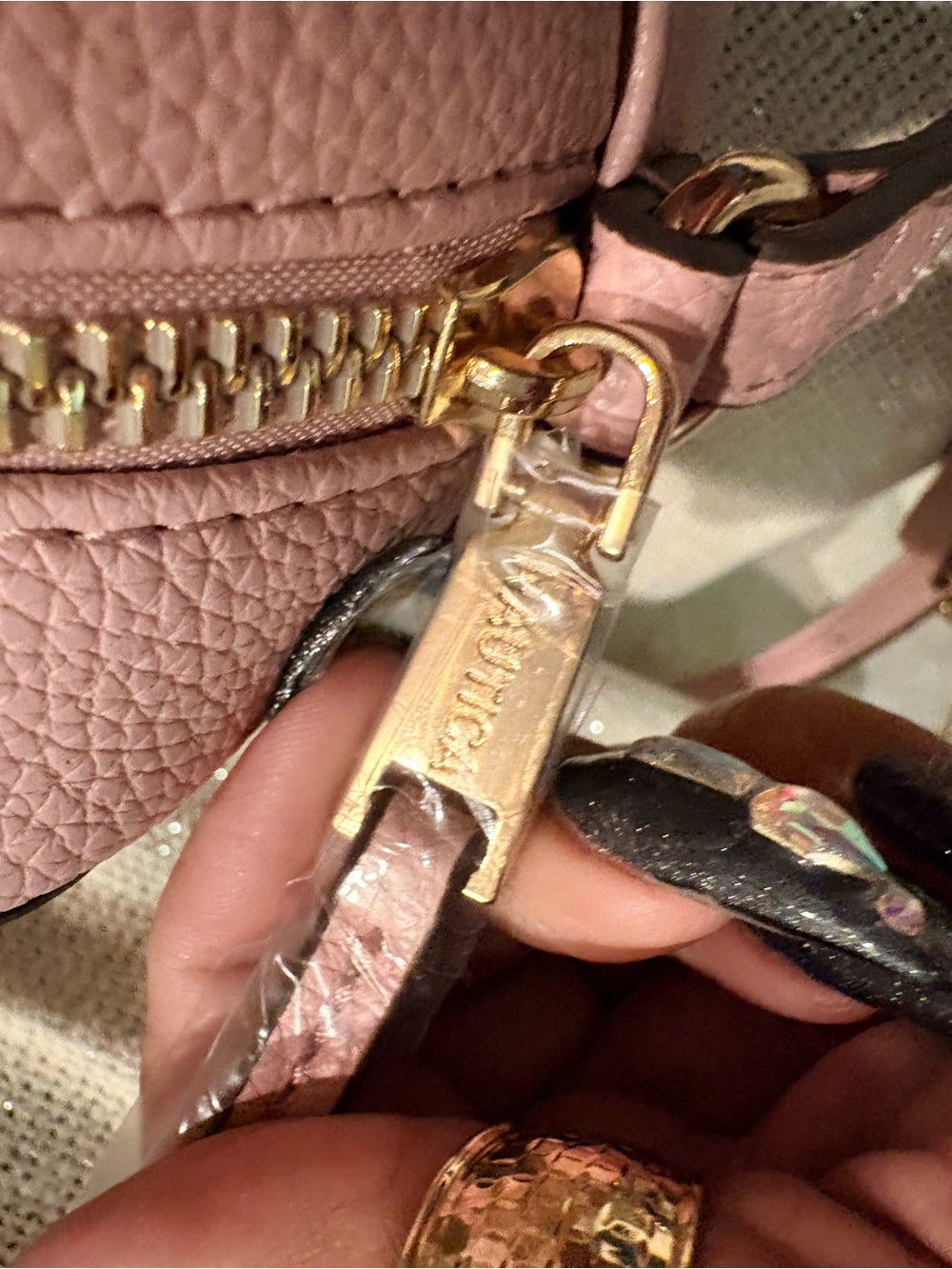 Nautica Blush Light Pink Woven Crossbody Bag - Picture 5 of 11